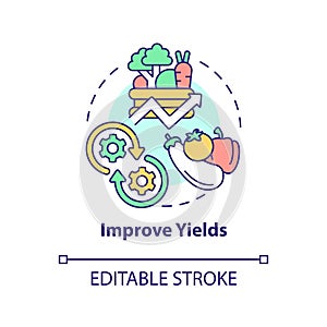 Improve yields concept icon