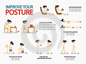 Improve your posture infographic