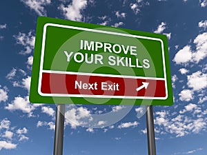 Improve your skills traffic sign