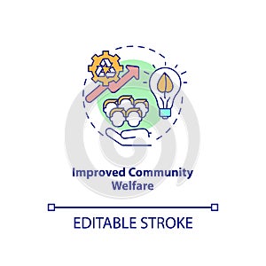 Improved community welfare concept icon