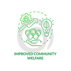 Improved community welfare concept icon