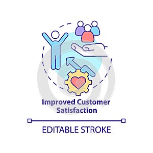 Improved customer satisfaction concept icon