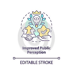 Improved public perception concept icon