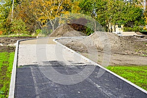 Improvement of the city park infrastructure, pathways asphalting