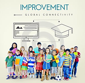 Improvement Global Connectivity Education Graphic Concept