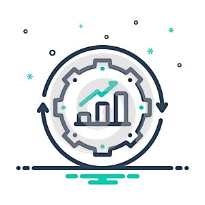 Mix icon for Improvement, growth and progress