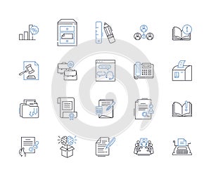 Improvement line icons collection. Progress, Growth, Advancement, Enhancement, Upgrade, Develop, Refinement vector and