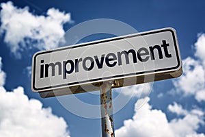 Improvement street sign