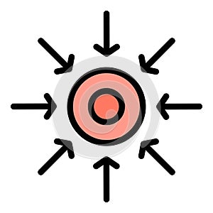 Improving concentration icon vector flat