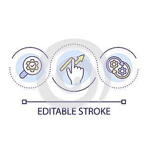 Improving performance process loop concept icon