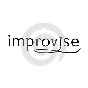 Improvise typography with microphone icon