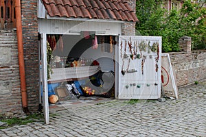 An improvised shop with village goods in Signagi