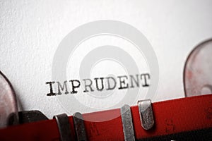 Imprudent concept view