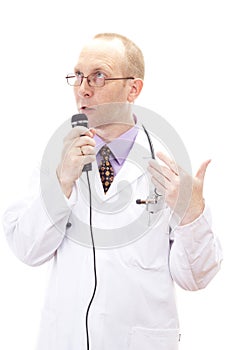 Impulsive doctor discussing about something