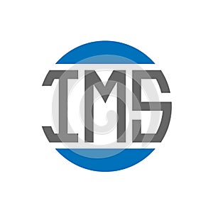 IMS letter logo design on white background. IMS creative initials circle logo concept. IMS letter design photo
