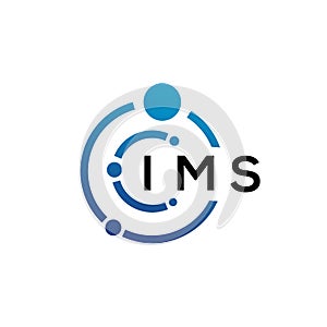 IMS letter technology logo design on white background. IMS creative initials letter IT logo concept. IMS letter design