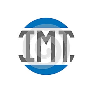 IMT letter logo design on white background. IMT creative initials circle logo concept. IMT letter design photo