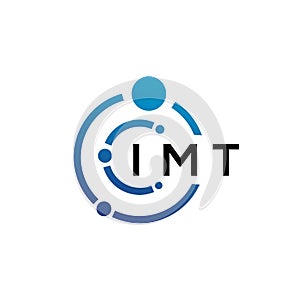 IMT letter technology logo design on white background. IMT creative initials letter IT logo concept. IMT letter design photo