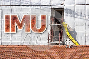 IMU: the most unpopular italian tax on land and buildings - concept image photo