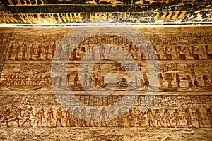 The Imydwat, Which Depicts the Story of Ra, Inside the Tomb of Rameses V and VI
