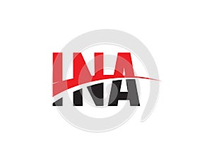 INA Letter Initial Logo Design Vector Illustration