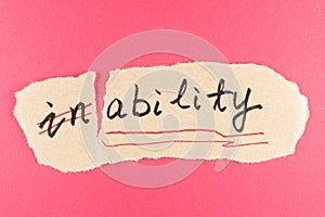 Inability to ability