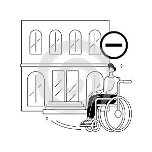 Inaccessible environments abstract concept vector illustration.