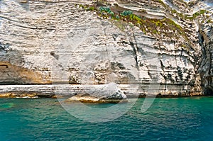 The inaccessible rocks of Bonifacio coast, Corsica, France