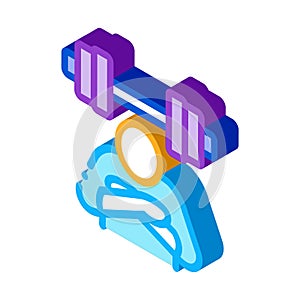 Inaction in sports isometric icon vector illustration