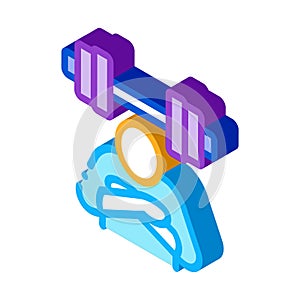 Inaction in sports isometric icon vector illustration photo