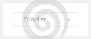 Inactive dropdown list UI element template