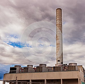 Inactive factory chimney