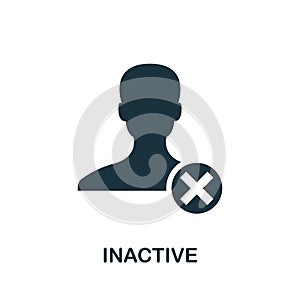 Inactive icon. Simple element from community management collection. Filled Inactive icon for templates, infographics and