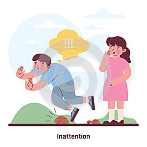 Inattention as a ADHD symptom. Attention deficit hyperactivity disorder