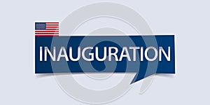 Inauguration Day banner isolated on light blue background. Banner design template. photo