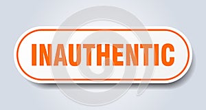 inauthentic sticker.