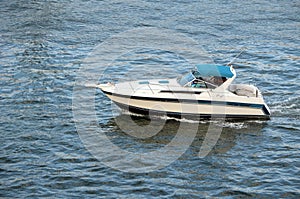 Inboard Motorboat on the Florida Intra-Coastal Waterway