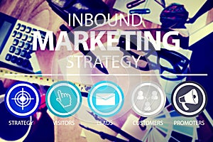 Inbound Marketing Strategy Commerce Solution Concept photo