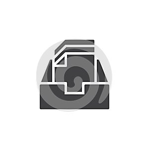 Inbox files vector icon