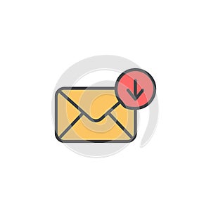 Inbox icon in colored version