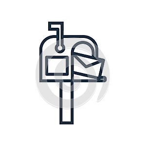 Inbox icon vector isolated on white background, Inbox sign