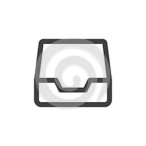 Inbox line simple icon