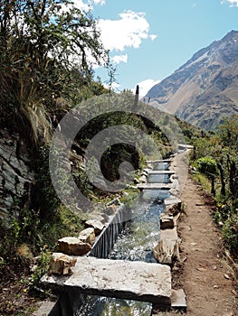 Inca Canal Alongside the Salkantay Trail in Peru