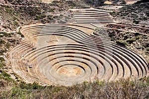 Inca Farm With Concentric Rock Walls