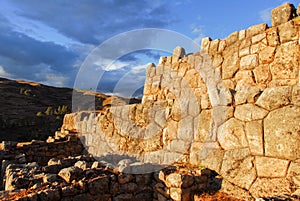 Inca Palace ruins in Chinchero, Cuzco, Peru