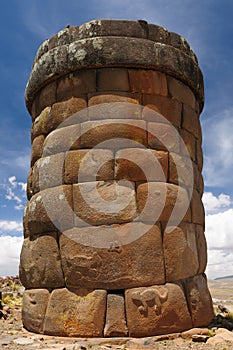 Inca ruins in Cutimbo, Titicaca lake, Peru