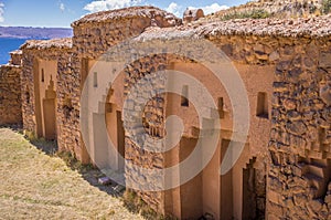Inca ruins on Isla de la Luna, lake Titicaca, Bolivia.