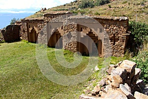 Inca ruins Isla del sol Boliva