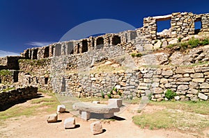 Inca ruins, Isla del Sol, Titicaca lake, Bolivia