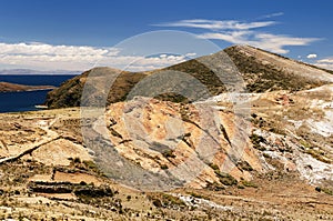 Inca ruins, Isla del Sol, Titicaca lake, Bolivia